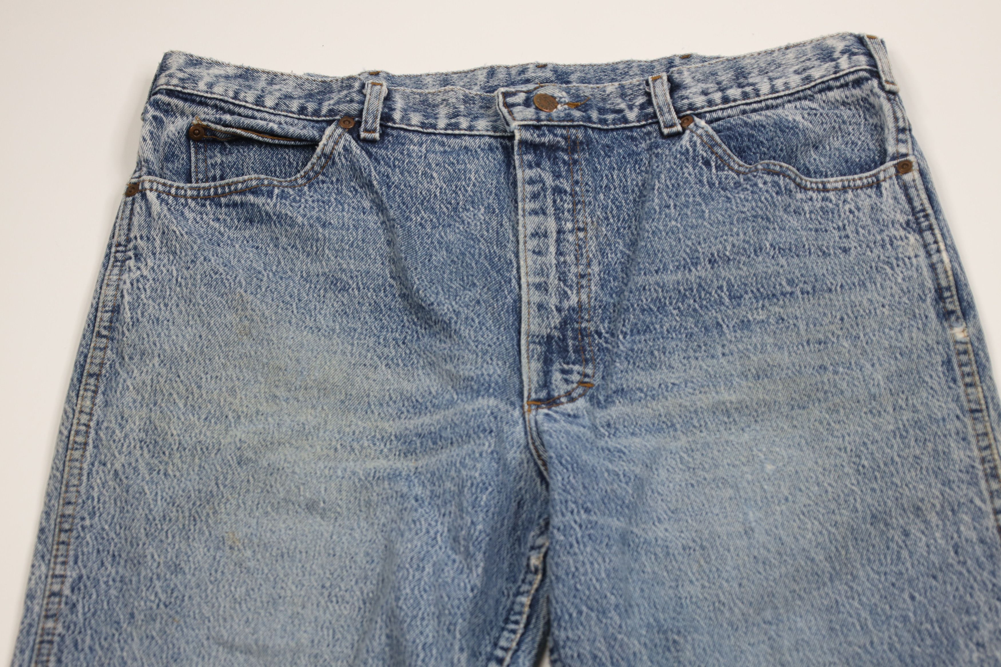Lee Vintage 90s Lee Acid Wash Straight Leg Denim Jeans USA Size US 38 / EU 54 - 2 Thumbnail