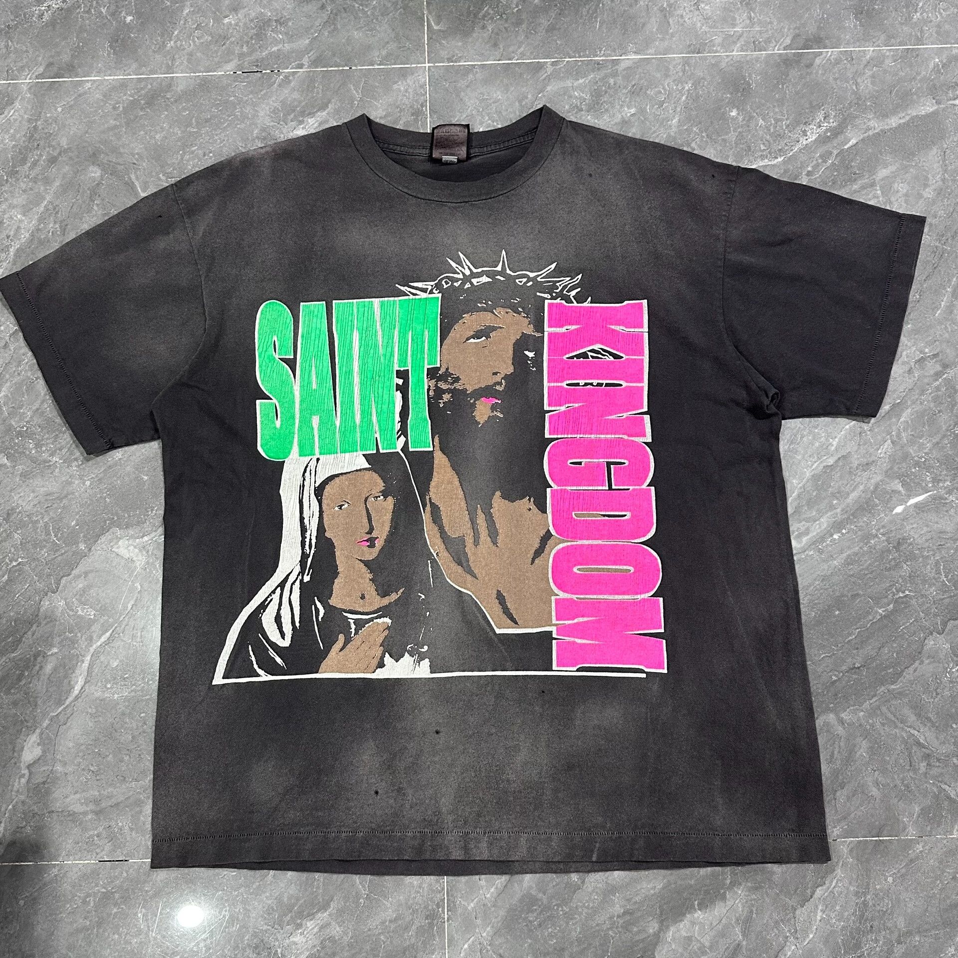 Saint Michael Saint Michael x Lastman Black Logo Tee Size US XL / EU 56 / 4 - 1 Thumbnail