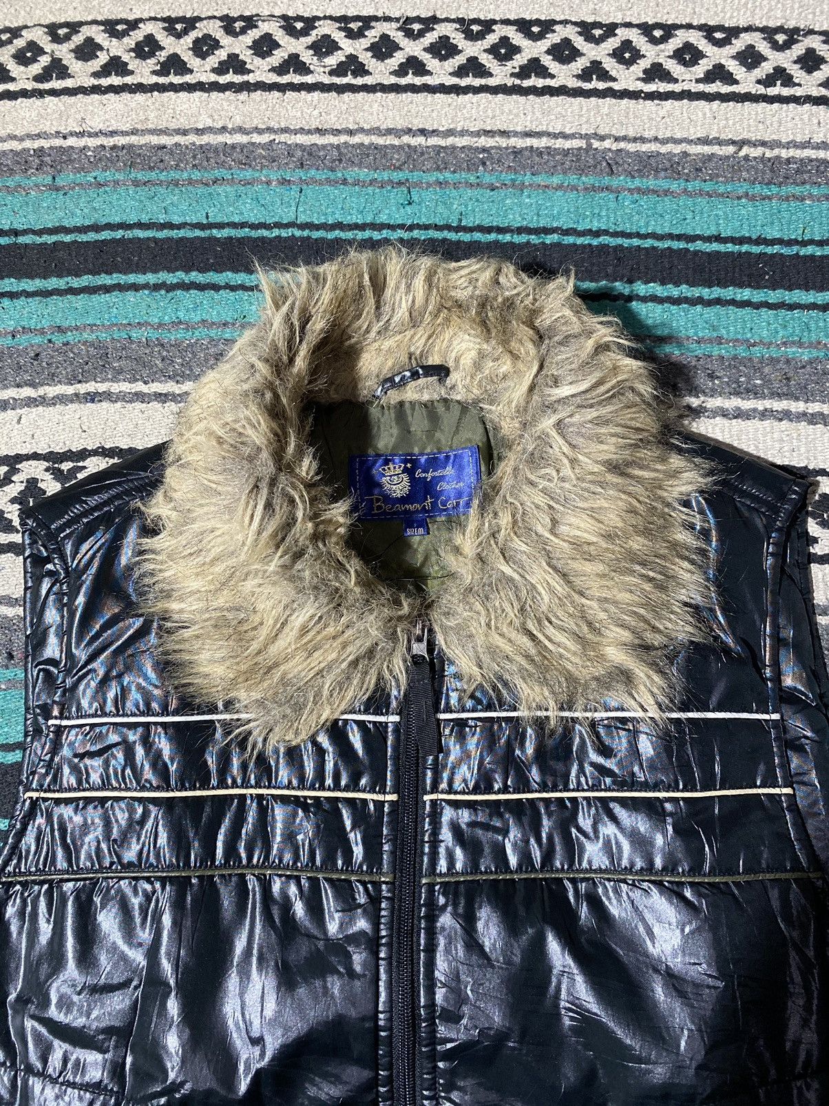 If Six Was Nine Beamont Carr Puffer Fur Faux Vest Size US M / EU 48-50 / 2 - 4 Thumbnail