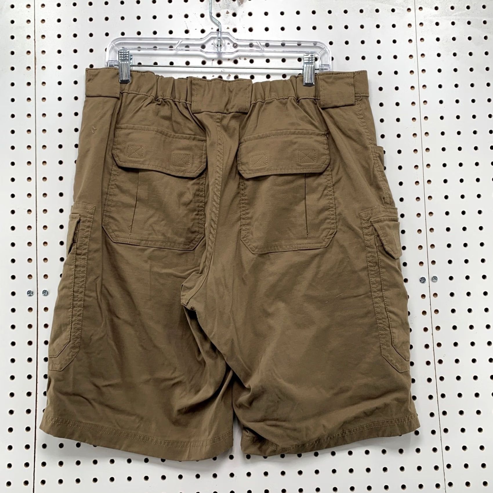Duluth Trading Company Duluth Trading Dry on the Fly Cargo Shorts Men Large Brown Khaki Nylon Stretch Size US 35 - 5 Thumbnail