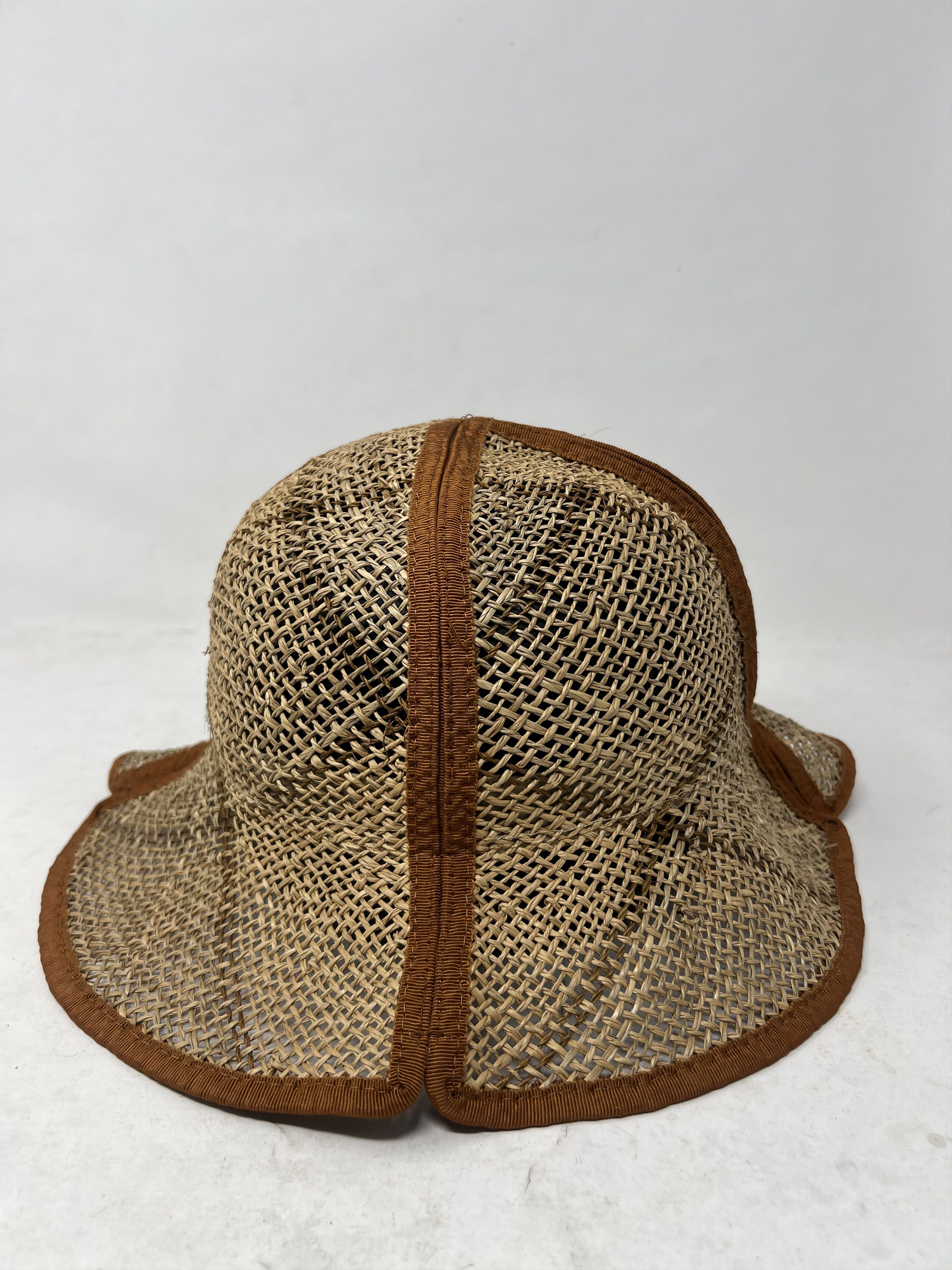 Japanese Brand Marylia Straw Pith Safari Trucker Hat Size ONE SIZE - 4 Thumbnail