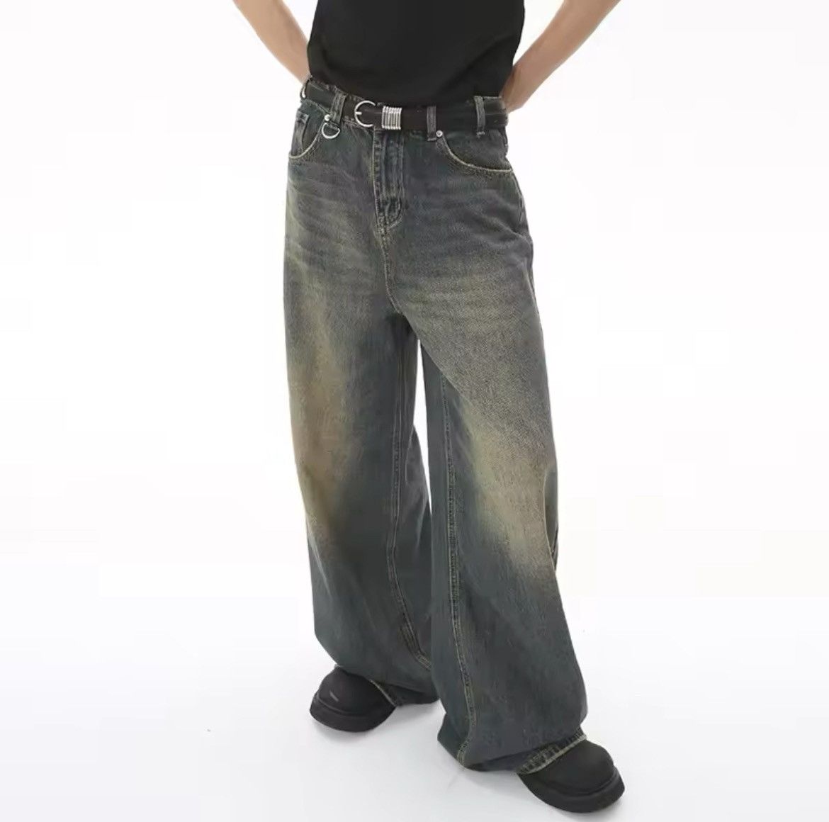 Japanese Brand × Jean Men's Denim Pants Old Blue Washed Size US 33 - 3 Thumbnail