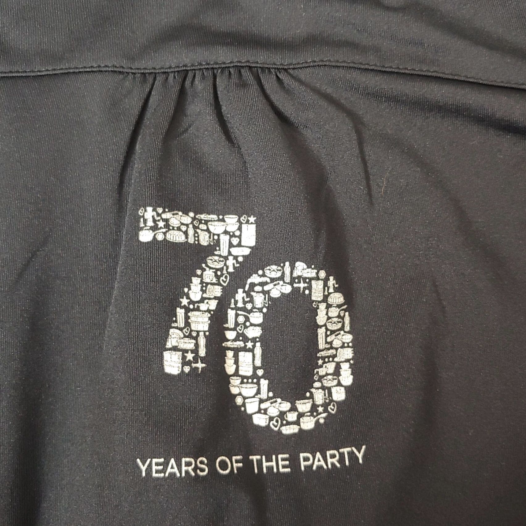 Vintage Tupperware Sweatshirt 70 Years Of The Party Sportek XXL Black Rouched Women Size XXL / US 16-18 / IT 52-54 - 6 Thumbnail
