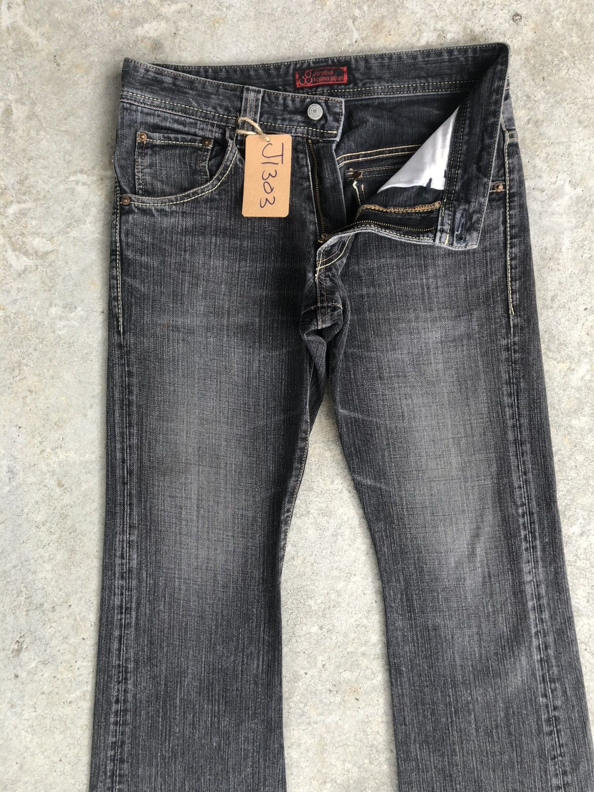 If Six Was Nine Japanese Johnbull Flared Jeans Distressed Denim Size US 32 / EU 48 - 3 Thumbnail