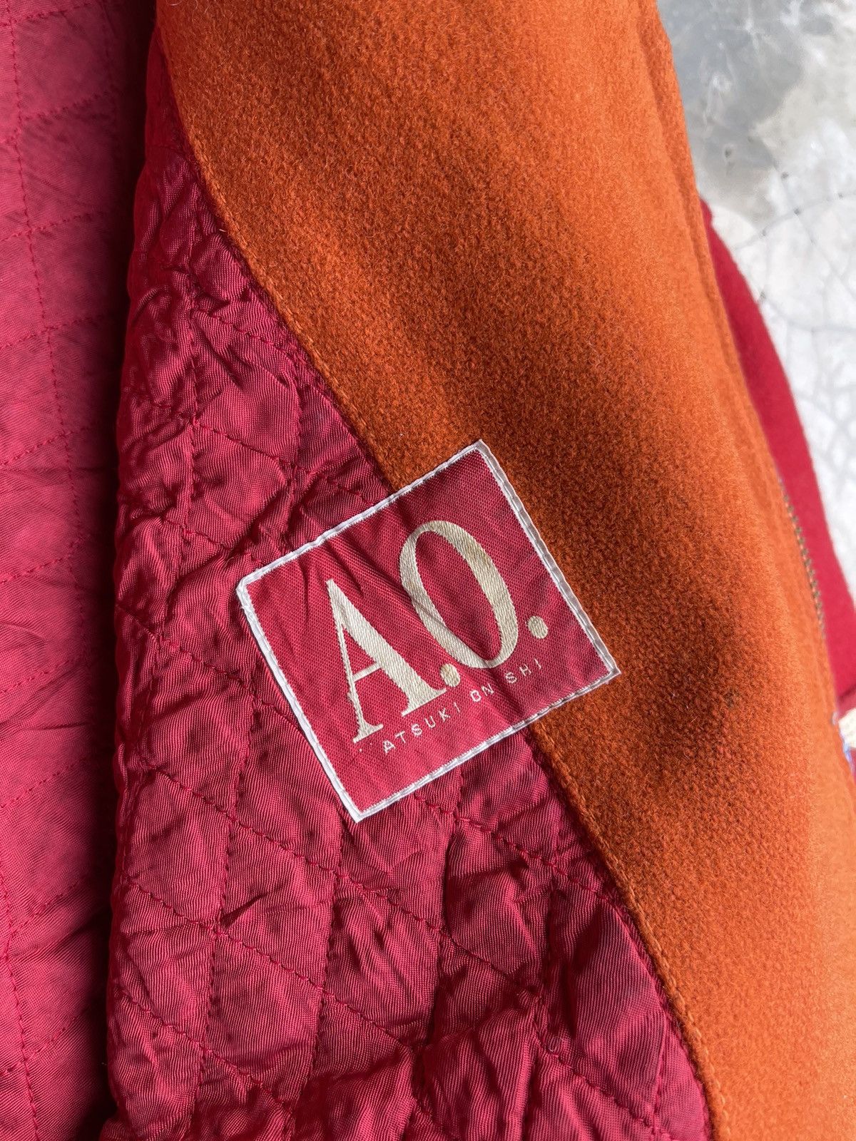 Japanese Brand × Vintage Lolita Designer Atsuki Onishi Split hood Wool Varsity Jacket Size S / US 4 / IT 40 - 13 Thumbnail