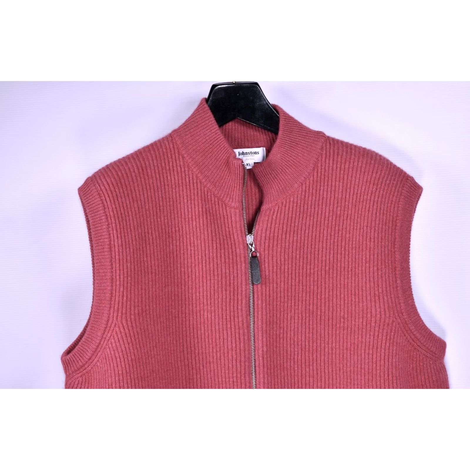 Johnstons Of Elgin Johnstons of Elgin Sweater XL Pullover Woman High Neck, Ribbed, 75% Lambswool 25% Angora, Pink, GIRLS? Size XL / US 12-14 / IT 48-50 - 2 Thumbnail