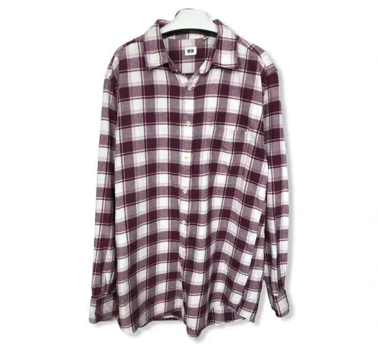 Flannel Japanese Brand Uniqlo Plaid Tartan Flannel Shirt 👕 Size US XL / EU 56 / 4 - 1 Thumbnail