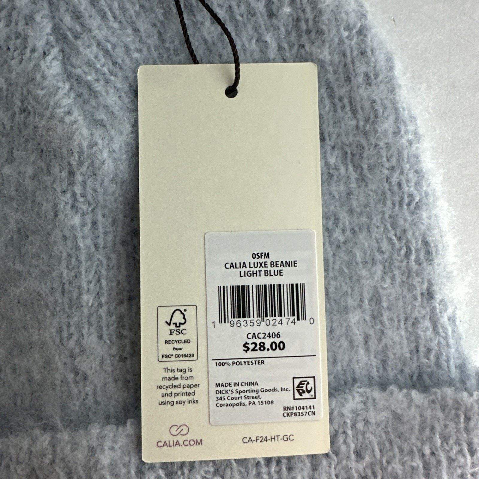 & Other Stories NWT Calia Women’s Luxe Beanie One Size Light Blue Soft Size ONE SIZE - 3 Thumbnail