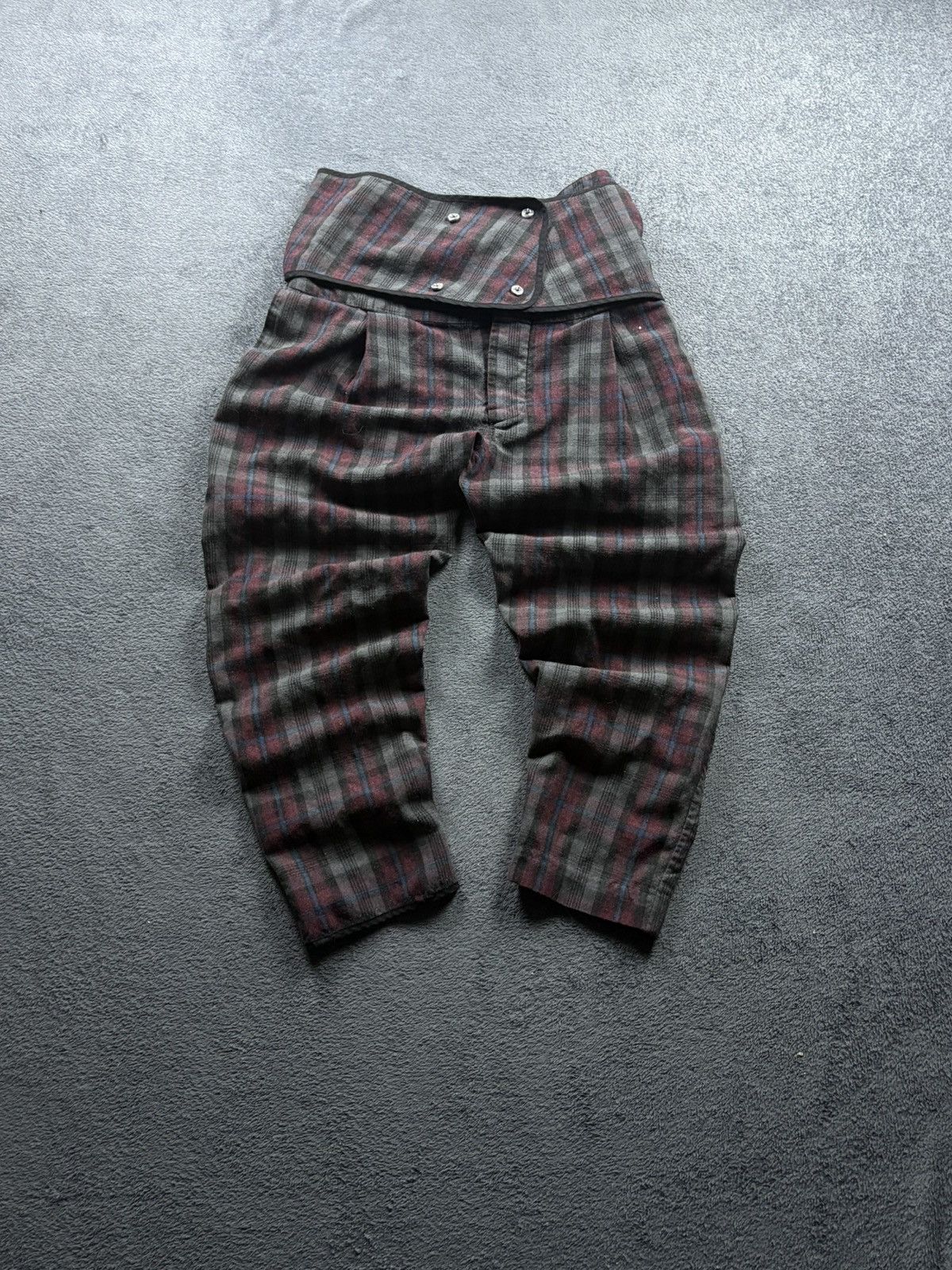 Henrik Vibskov 00s Vintage Henrik Vibskov Retro Plaid Trousers Pants Y2K Size US 35 - 3 Thumbnail