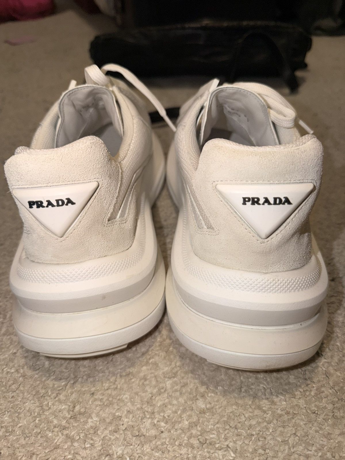 Prada Prada White Leather Shoes 2025 Size US 10.5 / EU 43-44 - 2 Thumbnail