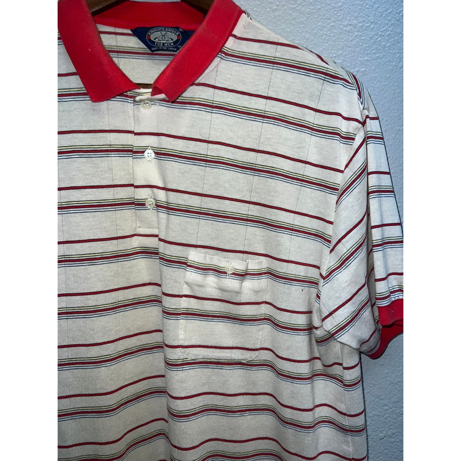 Vintage Vintage Striped Polo Shirt Knights Bridge For Men 80s 90s L Size US L / EU 52-54 / 3 - 3 Thumbnail