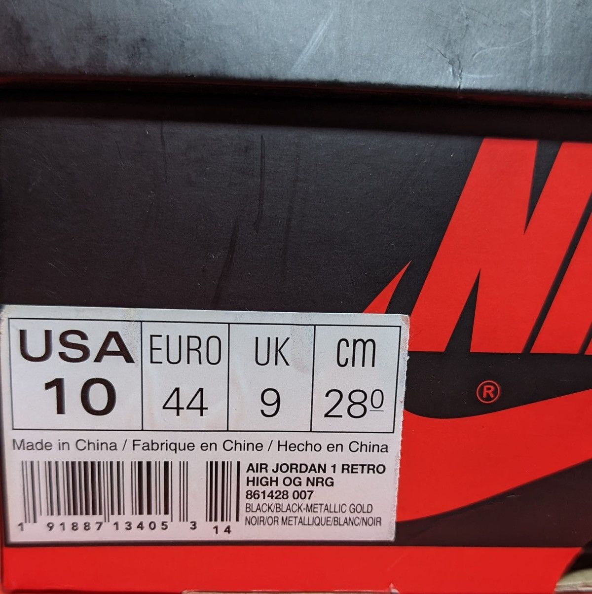 Jordan Brand Size 10 - Jordan 1 Retro High OG NRG Gold Toe 2018 Size US 10 / EU 43 - 7 Thumbnail