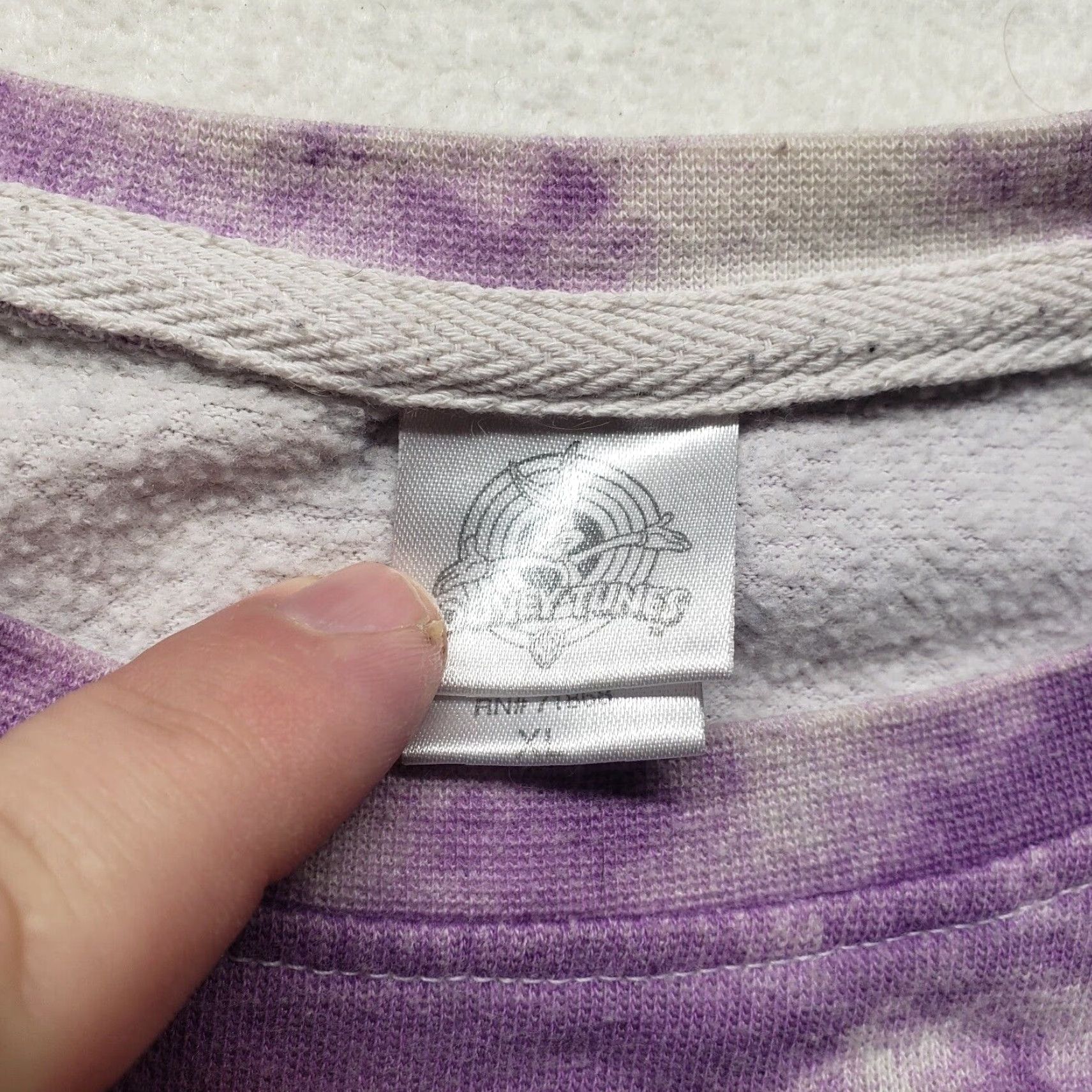 Vintage Looney Tunes Pullover Sweatshirt Women XL Purple Tie Dye Bugs Tweety Taz Shirt Size XL / US 12-14 / IT 48-50 - 4 Thumbnail