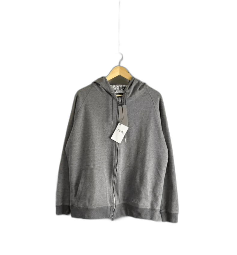 Dior Dior Gray Hooded Zip-Up Jacket Size L-yf Size US L / EU 52-54 / 3 - 1 Thumbnail