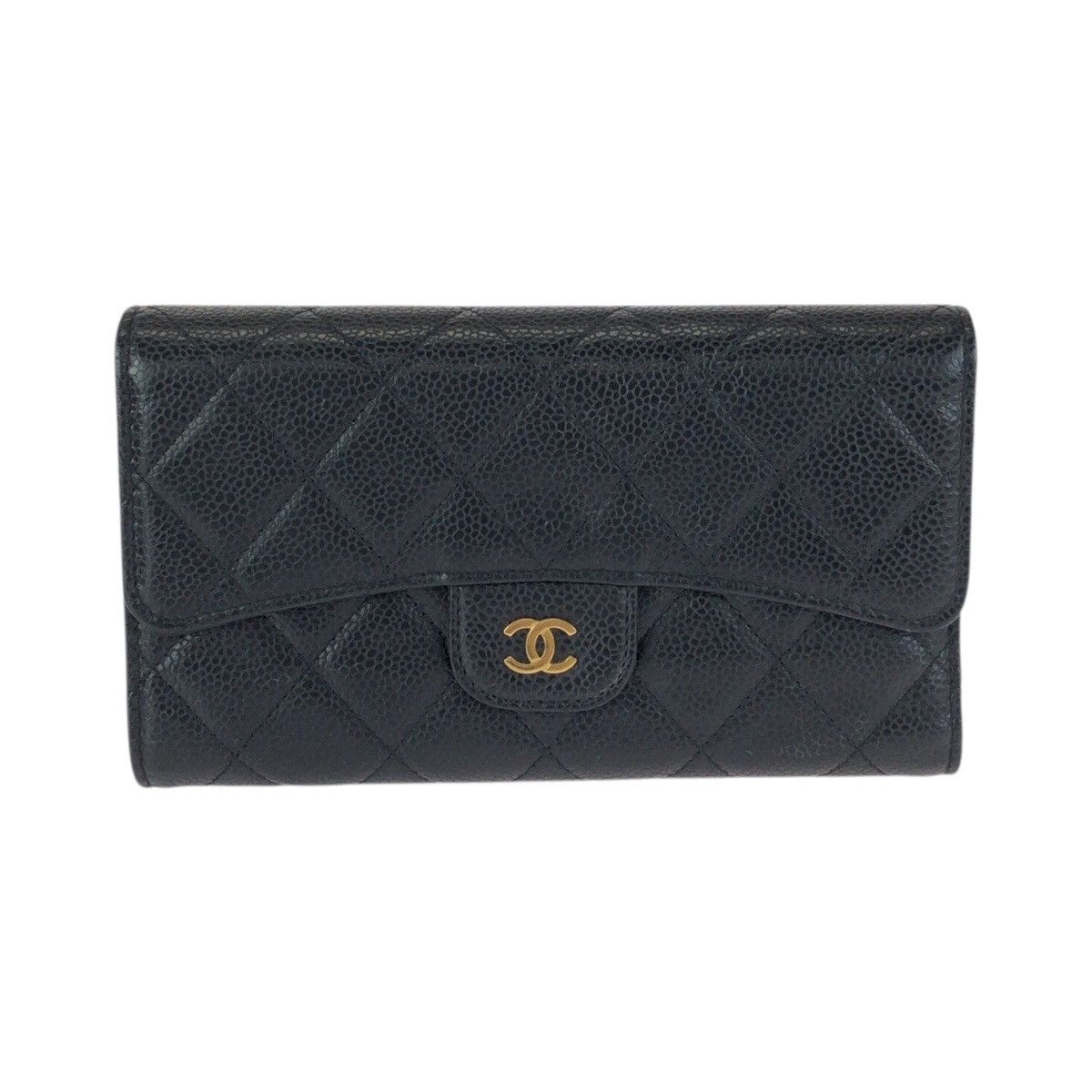 Chanel Chanel Chanel Matelasse Caviar Long Wallet Leather Long Wallet DUTY FREE for USA Size ONE SIZE - 1 Thumbnail