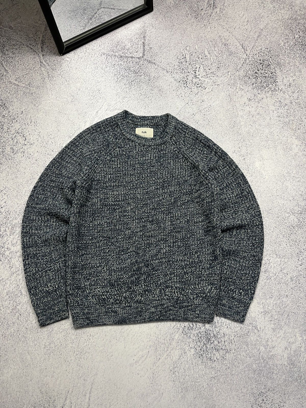 Folk Folk Heavy Knit Crewneck Acrylic Wool Sweater Size 2 Size US S / EU 44-46 / 1 - 1 Thumbnail