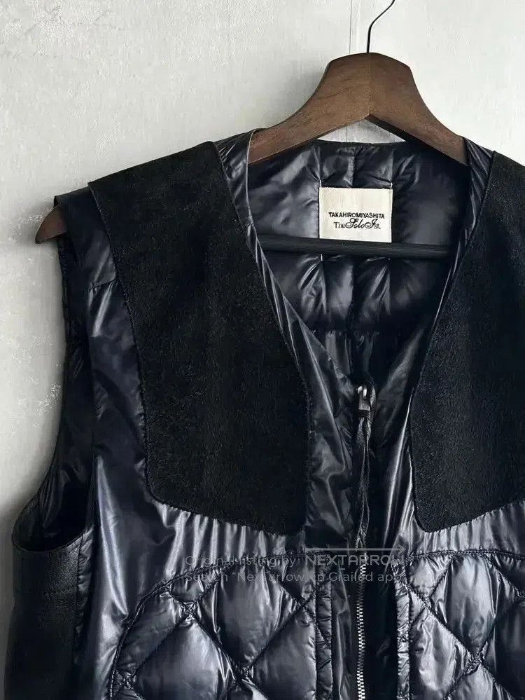 Takahiromiyashita The Soloist. Sz 48 The Soloist 12AW Leather Joint Puffer Vest. Size US M / EU 48-50 / 2 - 1 Thumbnail