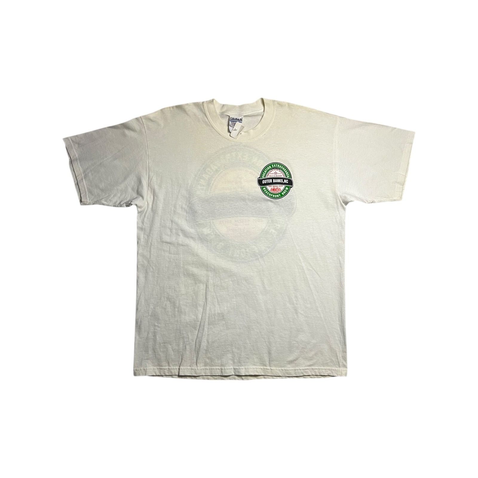 Gildan × Vintage Y2K Outer Banks Beach Front Brew beer tee (XL) DS NWT Size US XL / EU 56 / 4 - 1 Thumbnail