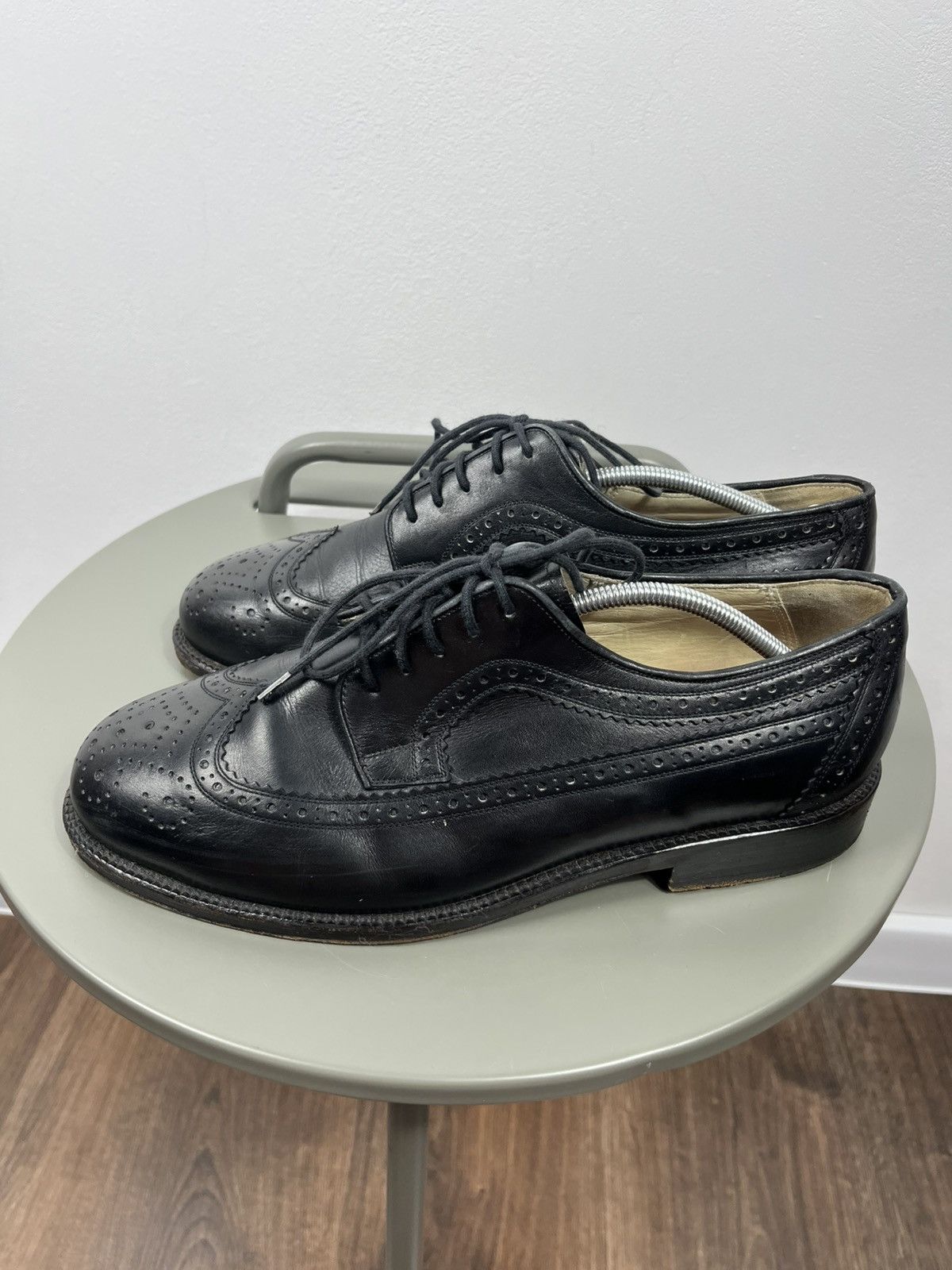 Leather Black Leather Brogue Wingtip Shoes Size 41 EU Dress Leather Size US 8 / EU 41 - 6 Thumbnail