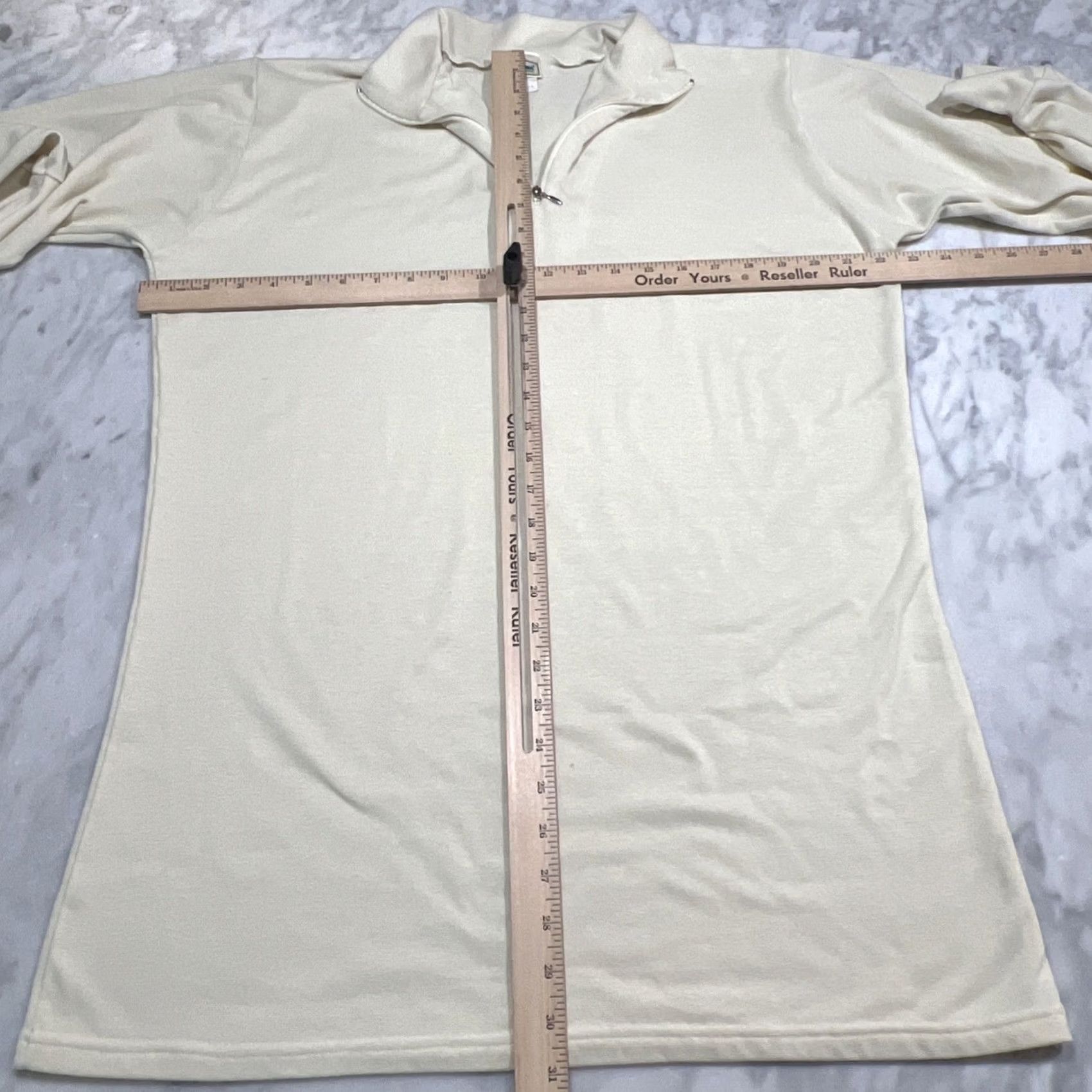 Vintage L.L. Bean Shirt Mens XL Beige 1/4 Zip Long Sleeve Base Layer Made USA Vintage Cleaned Pattern Solid Size US XL / EU 56 / 4 - 6 Thumbnail