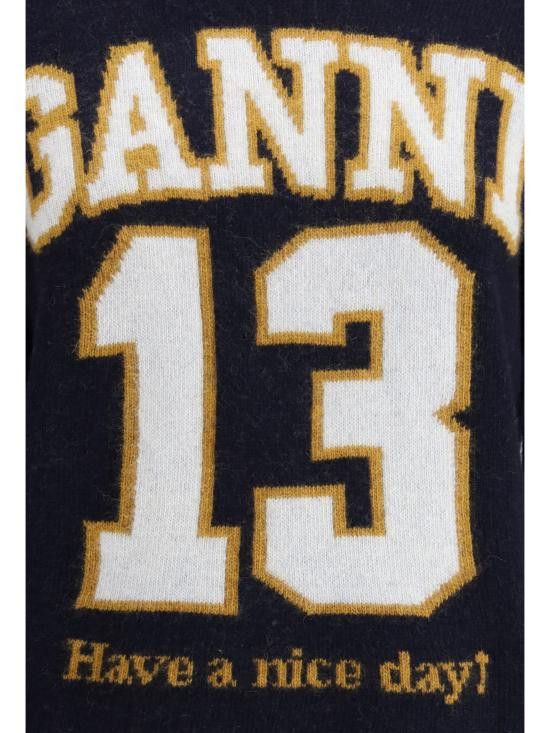 Ganni GANNI Women Sweater K2427 683 BLUE Size L / US 10 / IT 46 - 1 Preview