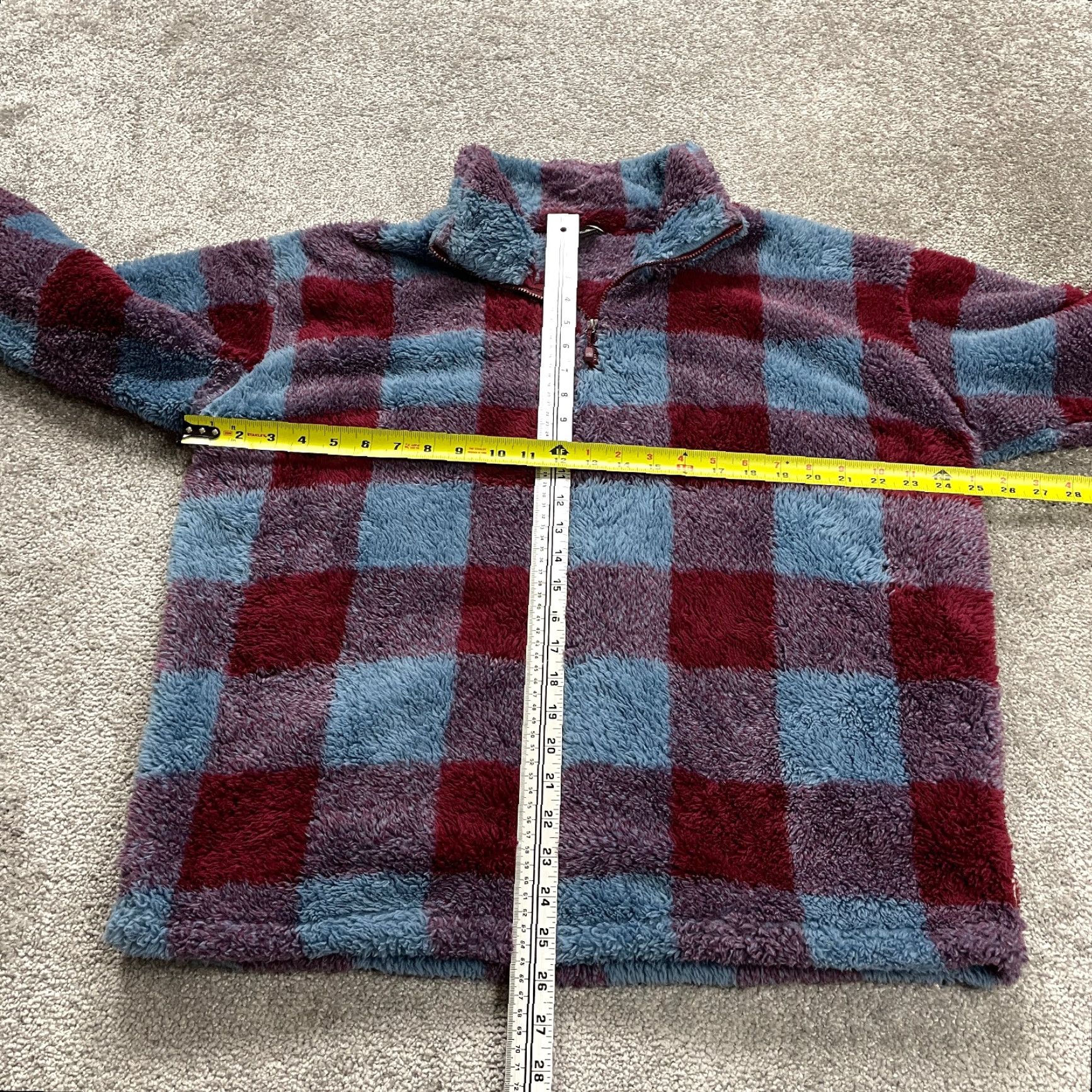 Eddie Bauer Eddie Bauer Jacket Womens XL Blue Red Plaid Fleece 1/4 Zip Soft Faux Fur Outdoor Size XL / US 12-14 / IT 48-50 - 5 Thumbnail