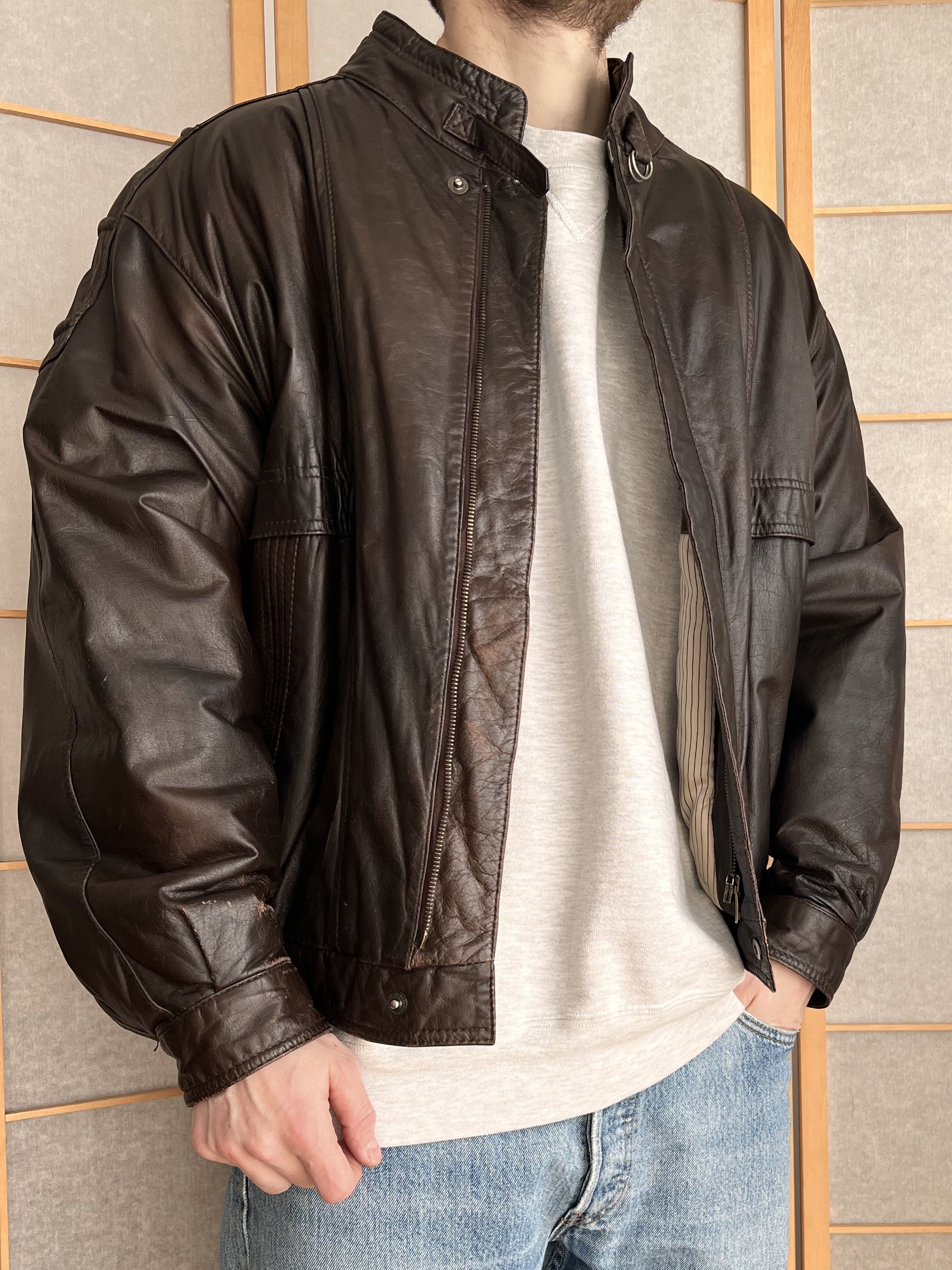 2000's And A leather riders jacket y2k サブカル系 メンズ