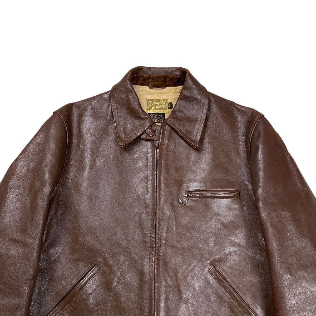 The Real McCoy's Rare Vintage 30s Joe McCoy Horeside Leather Sports Jacket Size US L / EU 52-54 / 3 - 2 Thumbnail