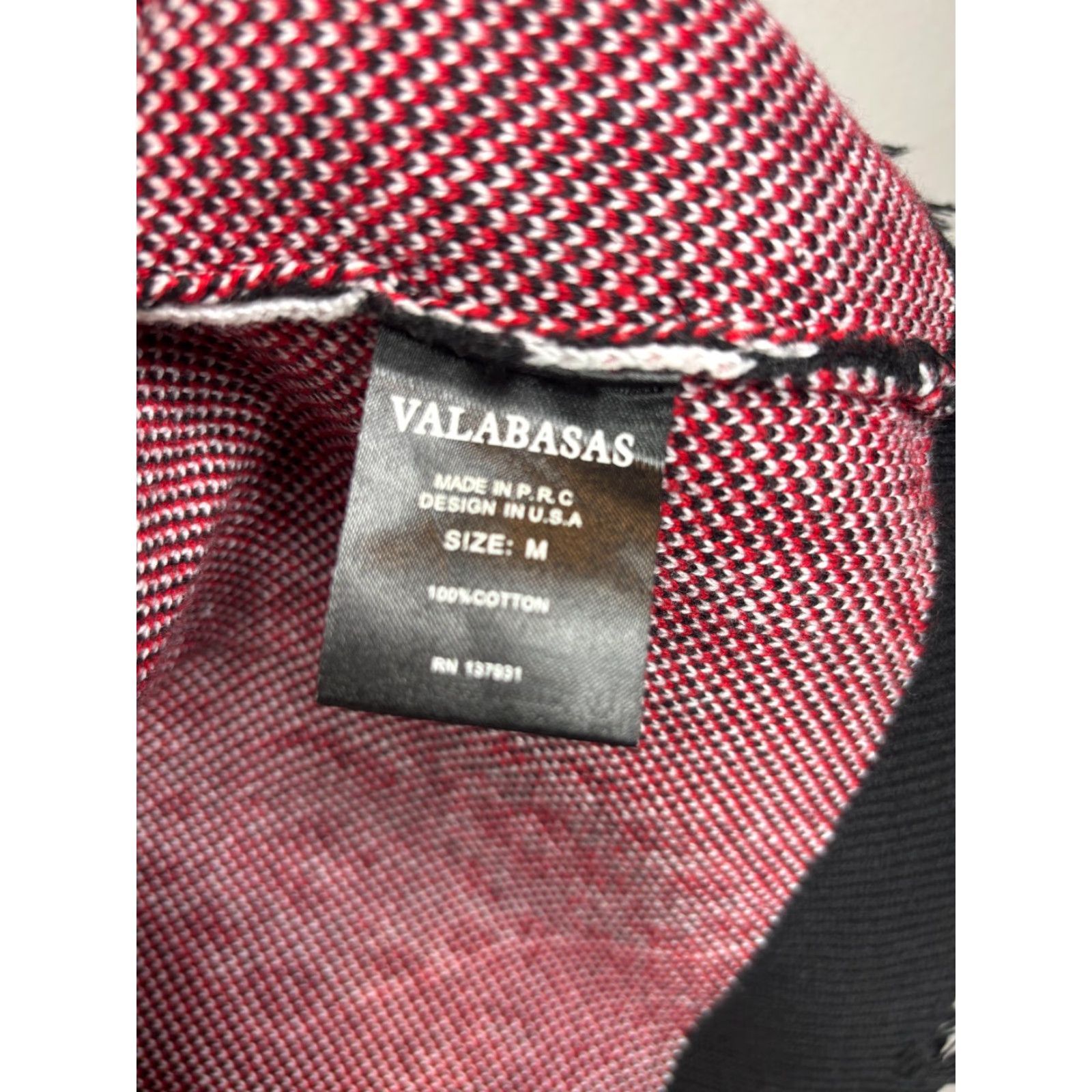 Vintage Valabasas Cardigan M Mens The Pledge Black Distressed Bandana Print Knit Geometric Crew Neck Long Sleeve Cashmere Cotton V-Neck City Streetwear Casual Size US M / EU 48-50 / 2 - 5 Thumbnail