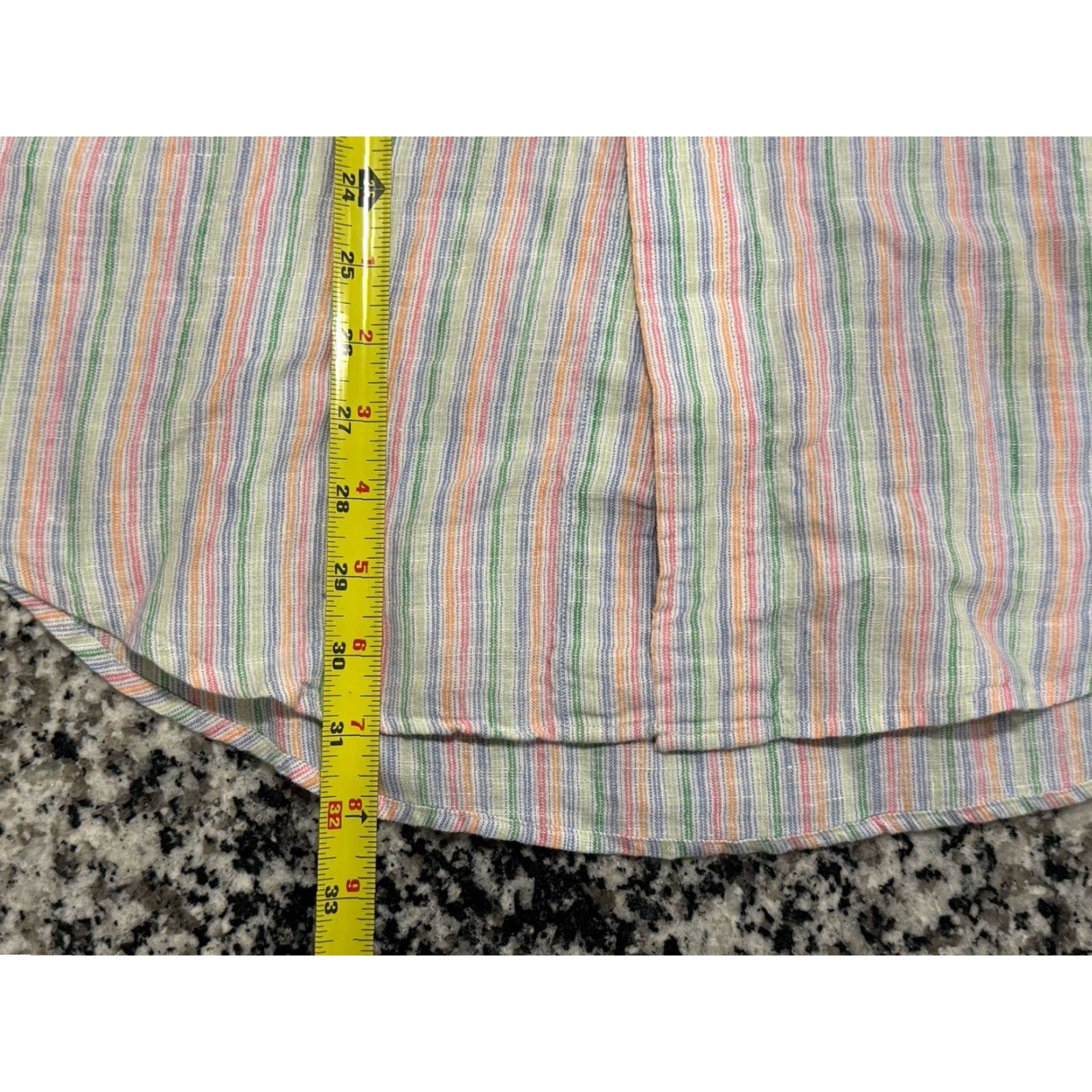 Brooks Brothers Brooks Brothers Shirt Medium Multi Colored Striped 100% Linen Traditional Fit Mens Size US M / EU 48-50 / 2 - 2 Thumbnail