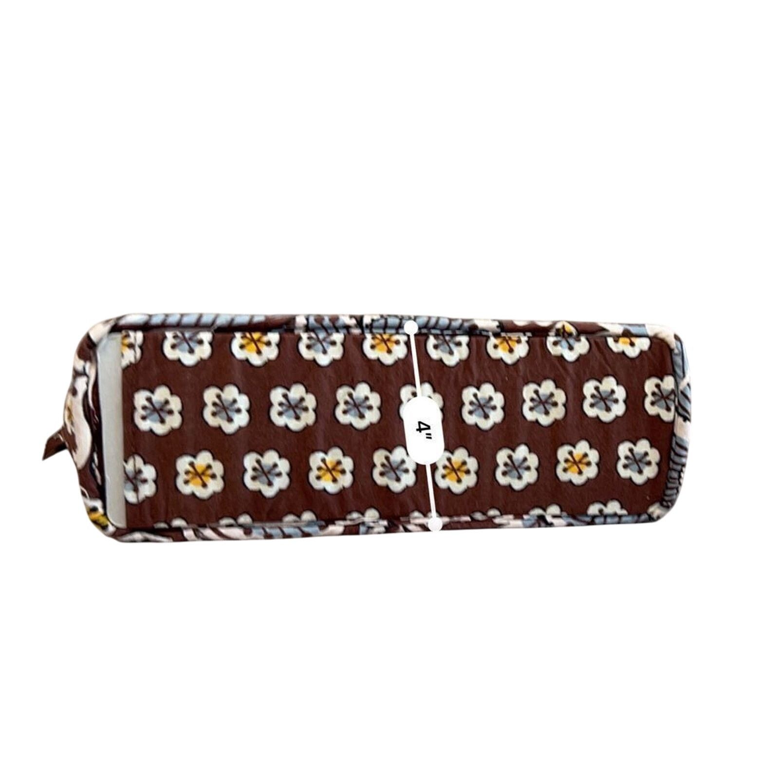 Vera Bradley Vera Bradley Slate Blooms Gabby Quilted Tote Handbag Brown Size ONE SIZE - 10 Thumbnail