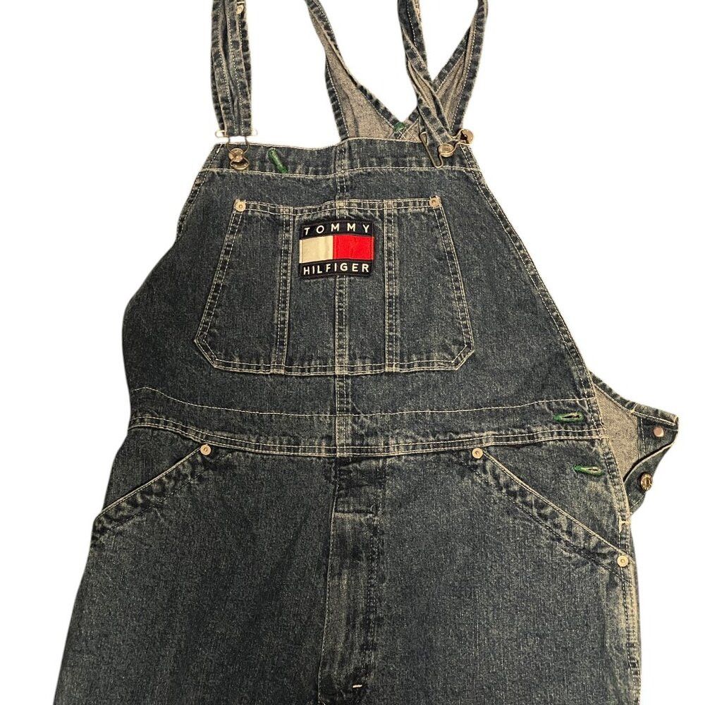 Tommy Hilfiger Vintage 90s Tommy Hilfiger Embroidered Logo Overalls Denim Size US 34 / EU 50 - 5 Thumbnail