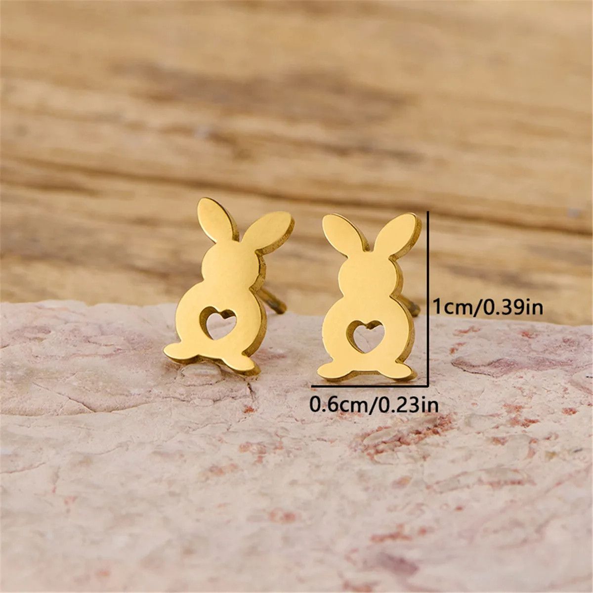 Jewelry Mini Rabbit Earrings Charm Earring Gift Size ONE SIZE - 3 Thumbnail