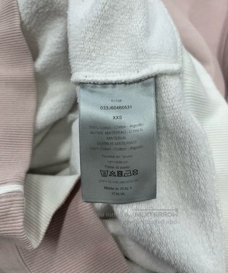 Dior Dior Pink Embroidered Letter Logo Printed Long-Sleeved Swe Size US XXS / EU 40 - 4 Thumbnail