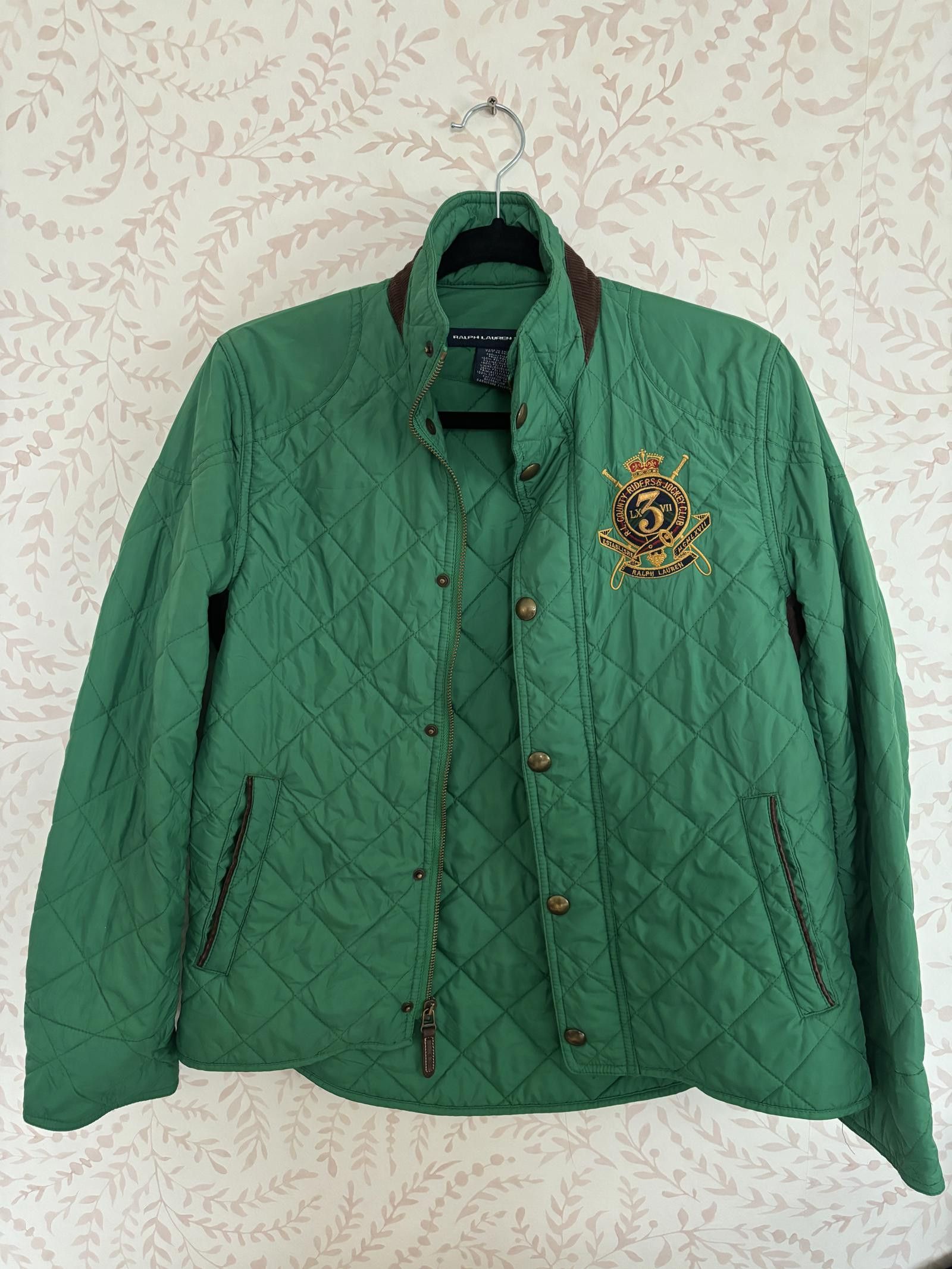 Polo Ralph Lauren Ralph Lauren Sport Quilted Green Jacket with Emblem Size S / US 4 / IT 40 - 1 Thumbnail