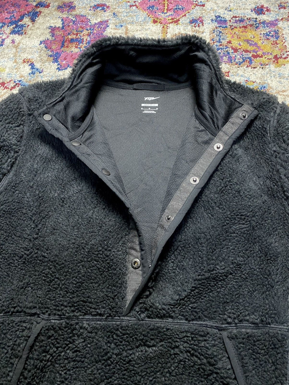 Nike Y2K Nike Yoga Men's 1/2 Snap Pull over Faux Fur Sweats Size US M / EU 48-50 / 2 - 6 Thumbnail