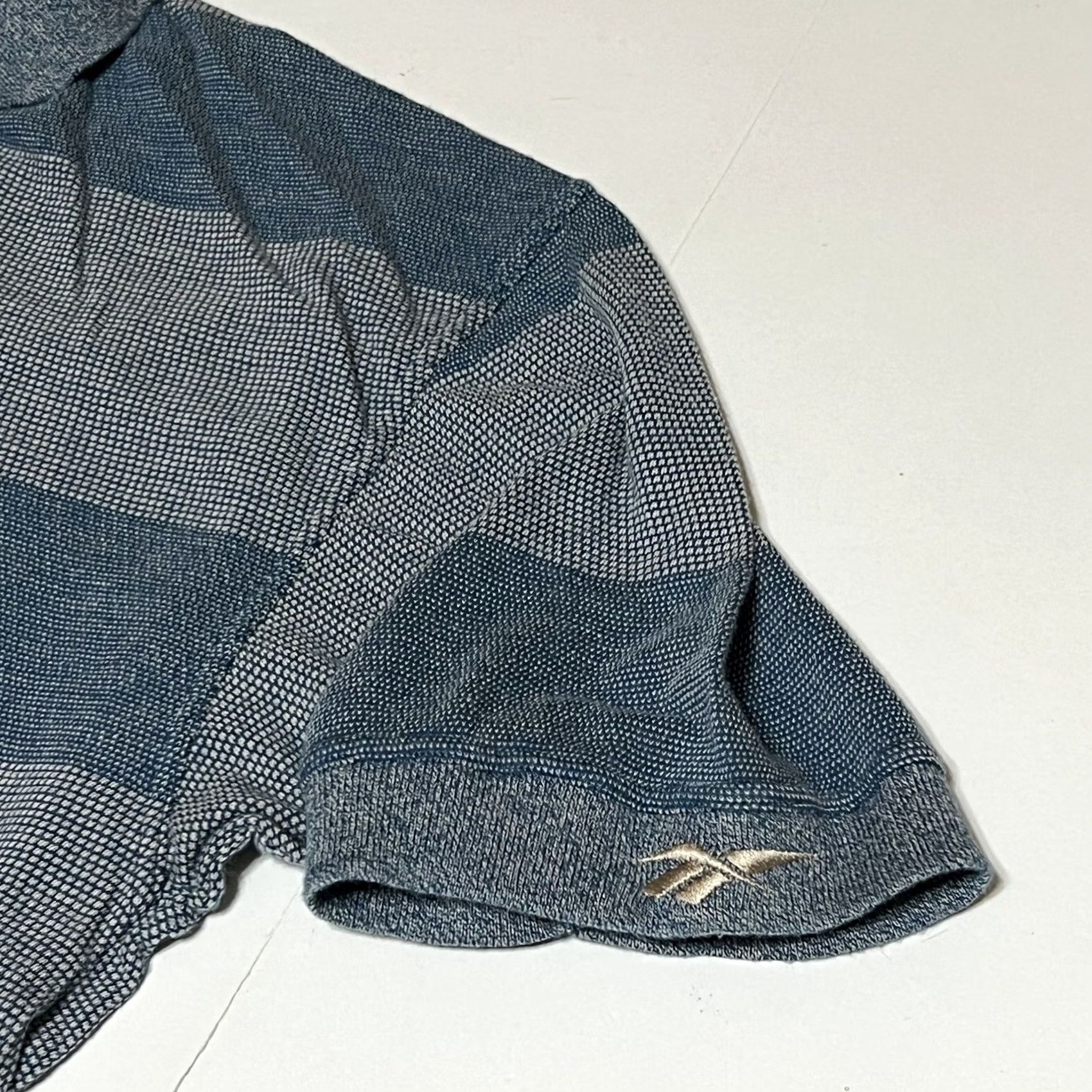 Reebok VINTAGE Reebok Golf Polo Shirt Blue 100% Cotton Striped L Men’s Large Polo Shirt Mens Golf 90s Classic Size US L / EU 52-54 / 3 - 7 Thumbnail