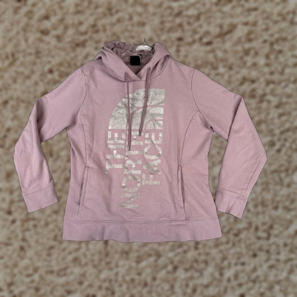 The North Face VINTAGE The North Face Hoodie Shirt Womens Large Pink Pullover Cotton Blend Read Size L / US 10 / IT 46 - 1 Thumbnail