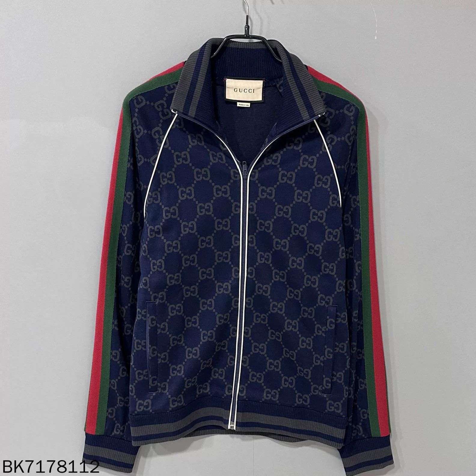 Gucci Gucci New Navy All-Over Print Zip Jacket Size XS / US 0-2 / IT 36-38 - 1 Thumbnail