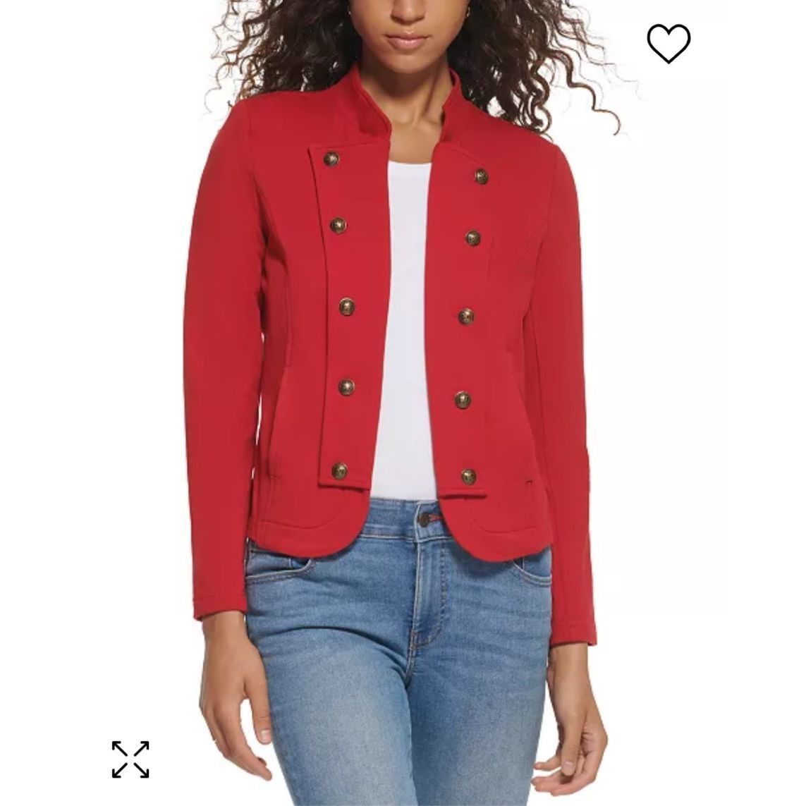 NWT Tommy Hilfiger Women's Military Band Jacket Red $109 S