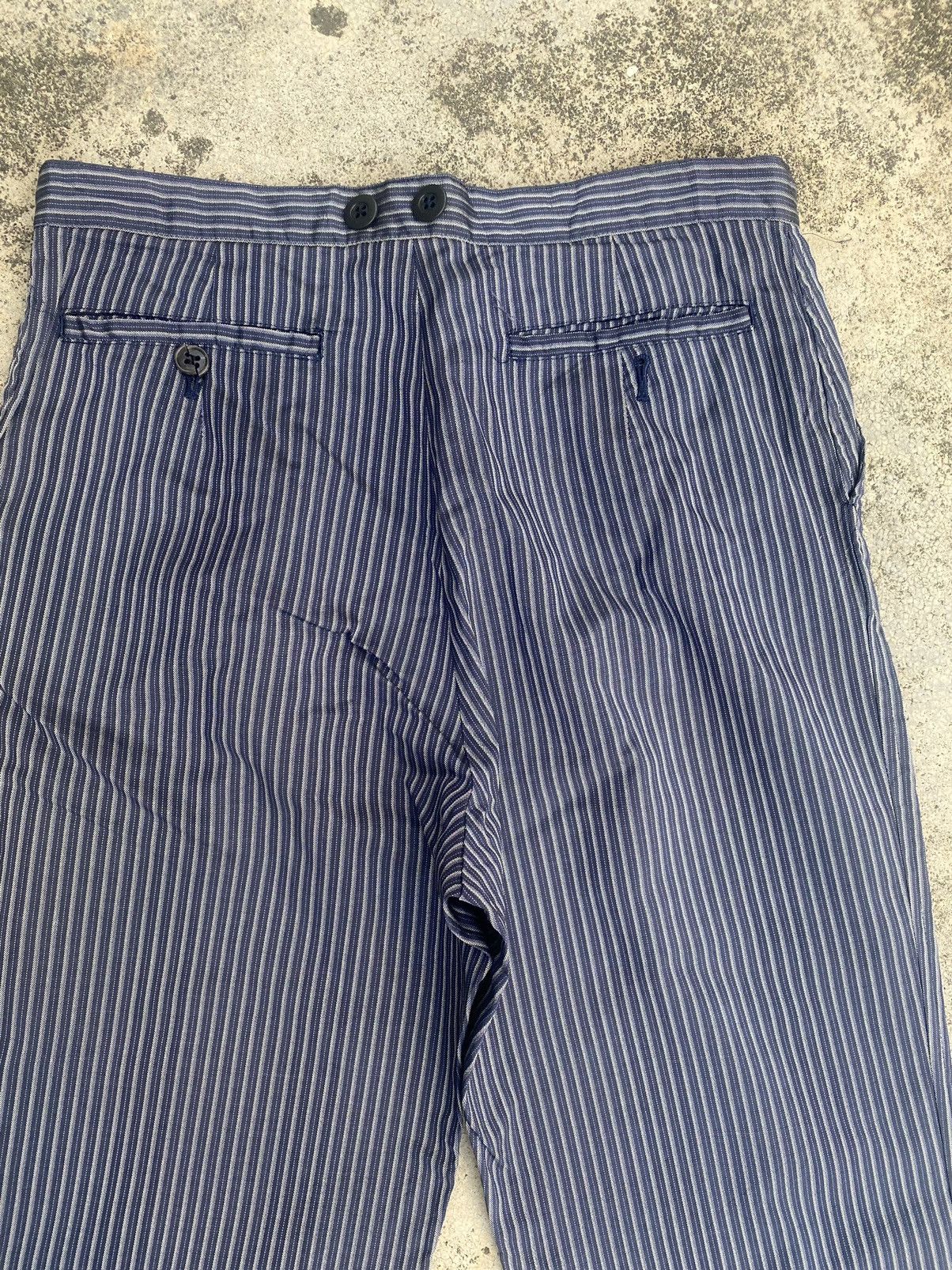 Japanese Brand × Yohji Yamamoto YohjiYamamoto Casual Pants Blue Stripes Size US 28 / EU 44 - 18 Thumbnail