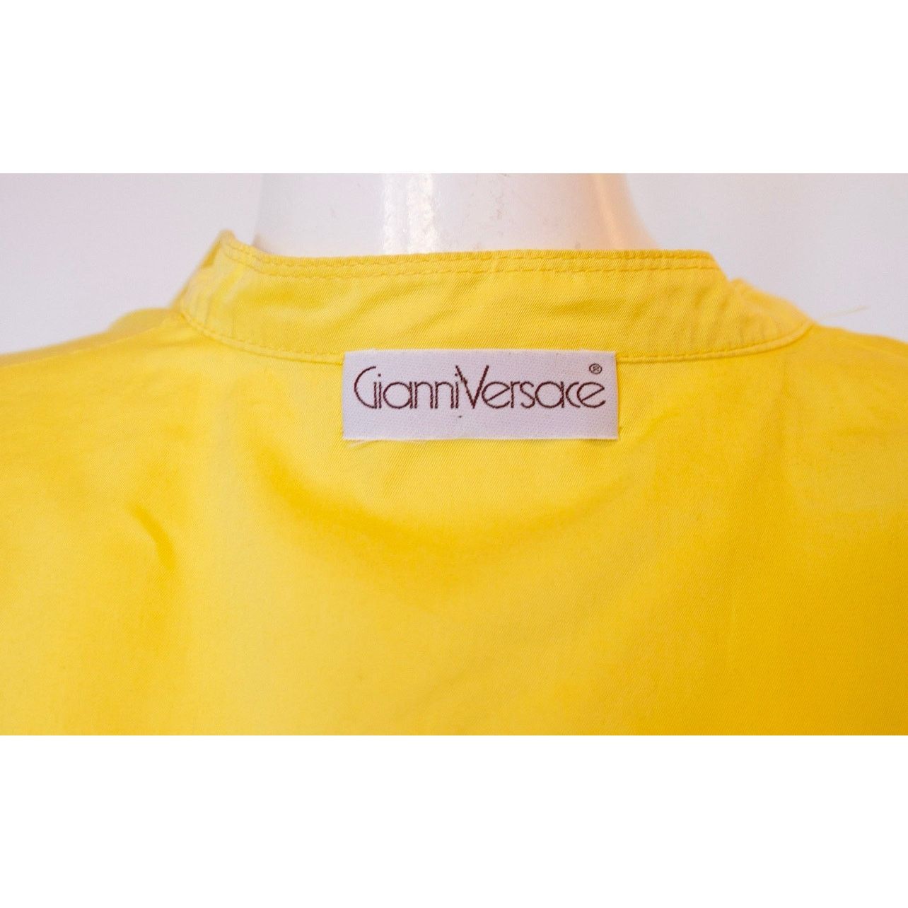 Versace VTG Gianni Versace Canary Yellow 100% Cotton Skirt & Jacket Size 28" / US 6 / IT 42 - 10 Thumbnail