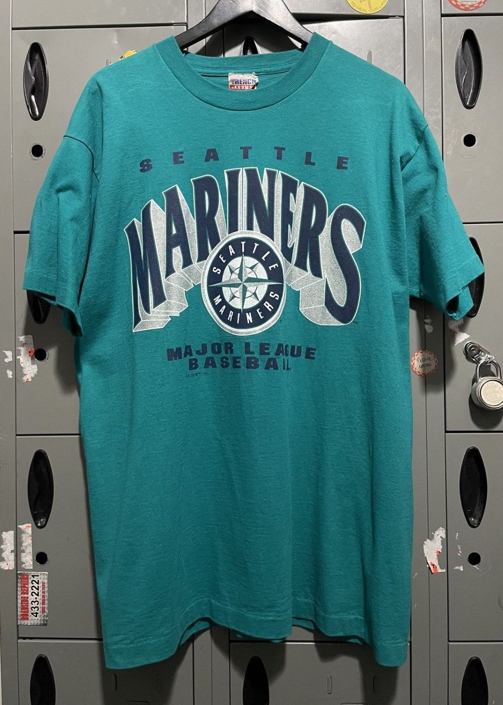 Vintage 1995 Seattle Mariners baseball compass logo rare teal color ...