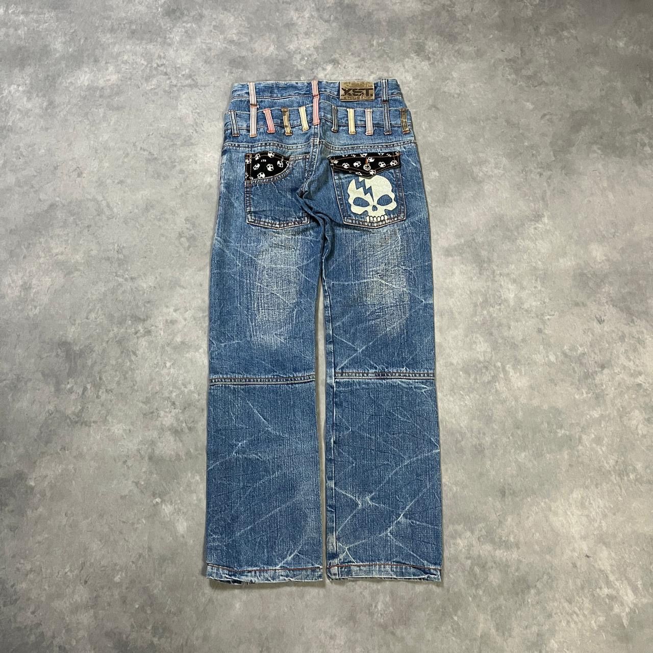 Number (N)ine 2000s Japanese Hysteric Skull Asymmetric Double Waist y2k Size US 27 - 2 Thumbnail