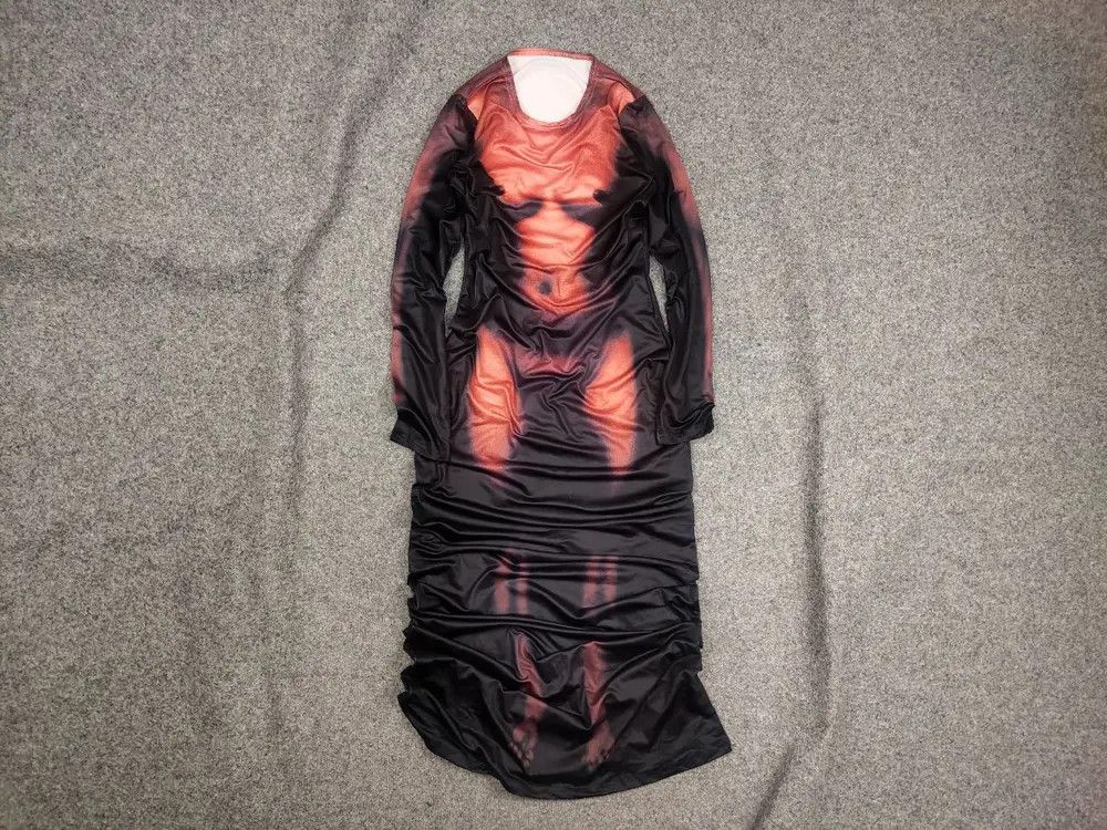 Hysteric Glamour × Vintage Y2K Bare All Sexsy Art Jean Paul Gaultier Style Maxi Dress Size L / US 10 / IT 46 - 1 Thumbnail