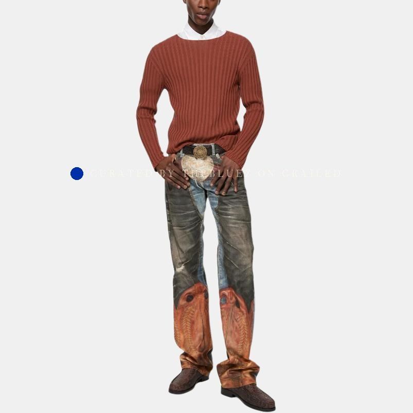 Acne Studios Ribbed Crewneck Sweater in Brown Size US M / EU 48-50 / 2 - 1 Preview