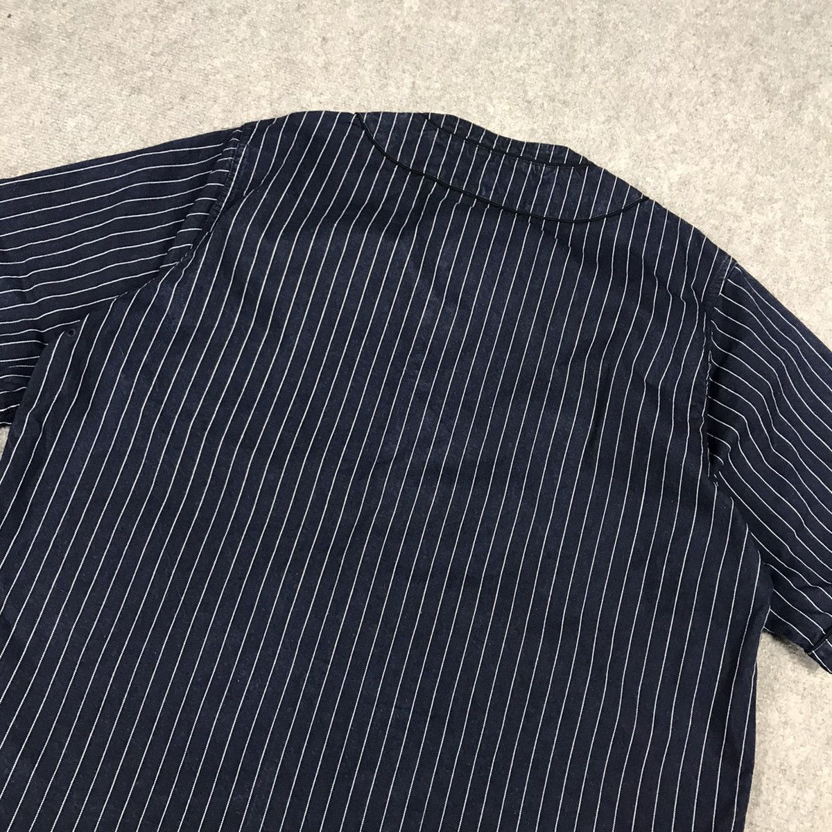 Indigo × Japanese Brand × Momotaro Jeans OG MOMOTARO DENIM INDIGO BASEBALL DESIGN BUTTON UP SHIRT Size US L / EU 52-54 / 3 - 7 Thumbnail