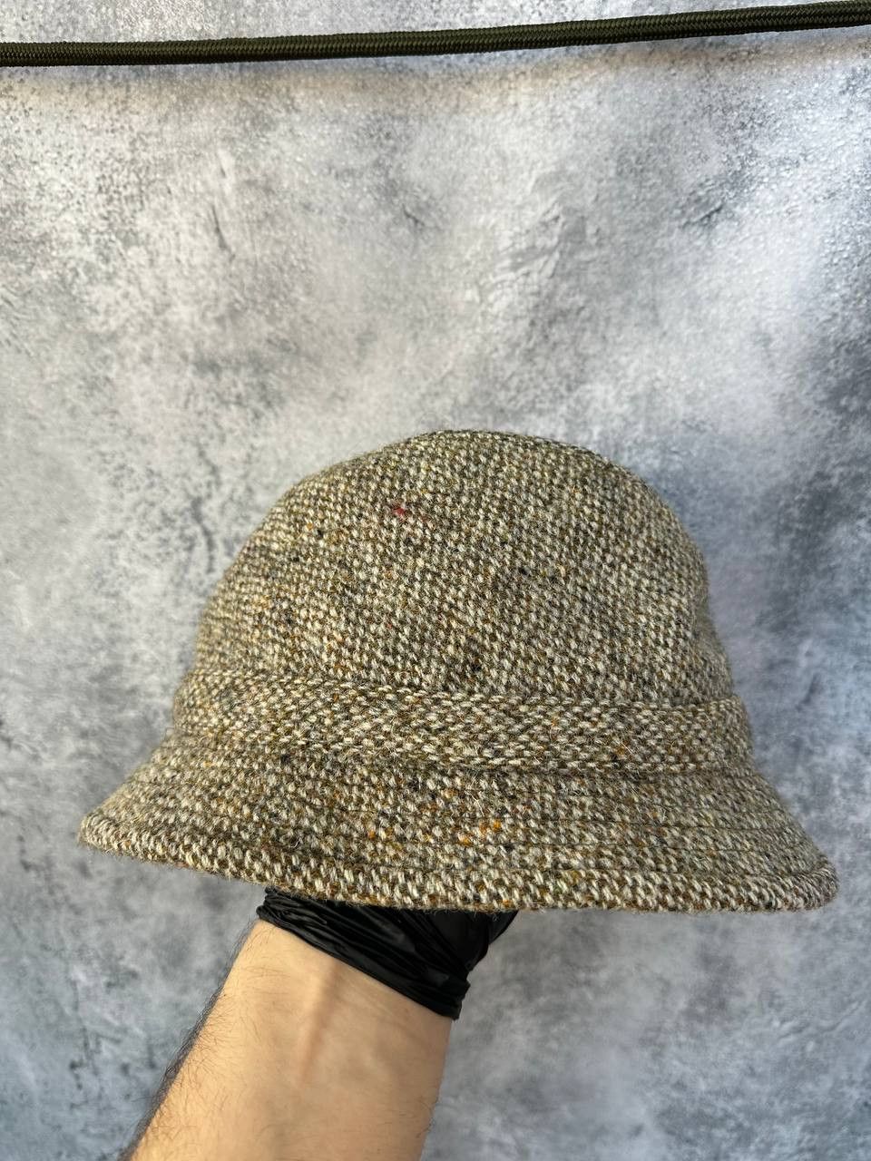 Harris Tweed Dunn & Co Harris Tweed Wool Hat Vintage Fedora Size 6 3/4 Size 34 - 7 Thumbnail