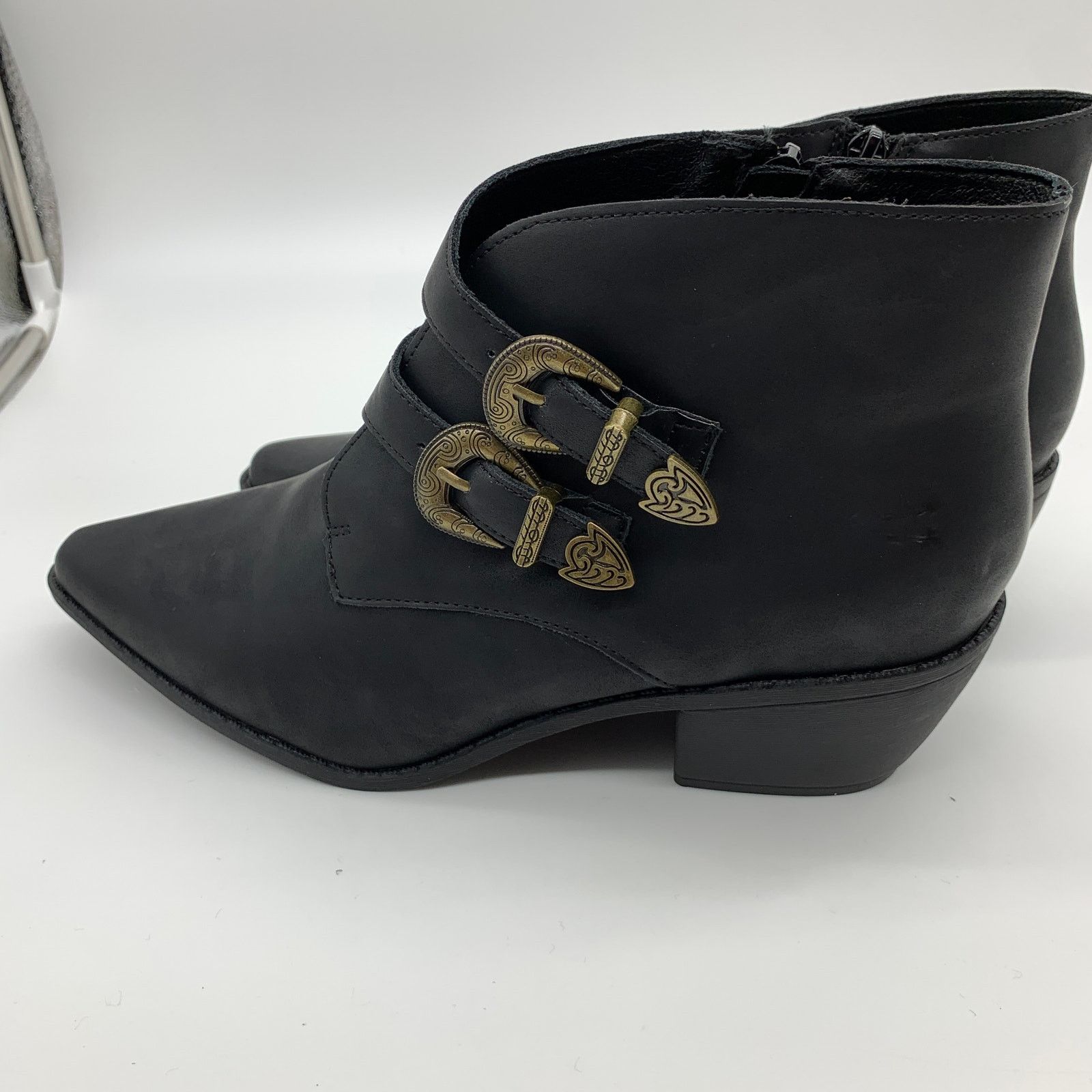 Other Black Ankle Bootie Women Size 10 Solid Faux leather Pointed Size US 10 / IT 40 - 4 Thumbnail