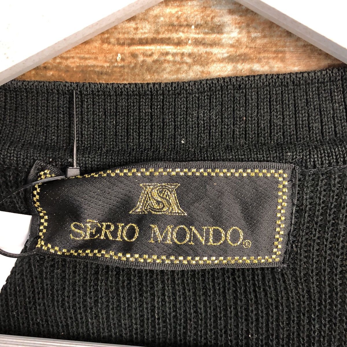 Japanese Brand Serio Mondo Black Vest Knitwear #A2205 Size US L / EU 52-54 / 3 - 11 Thumbnail